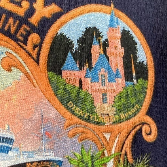 2005 Disney Cruise Line Shirt‎ Panama Canal Crossing Rare DCL Adult Blue Size XL - Picture 9 of 11